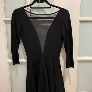 Sexy mesh cutout dress